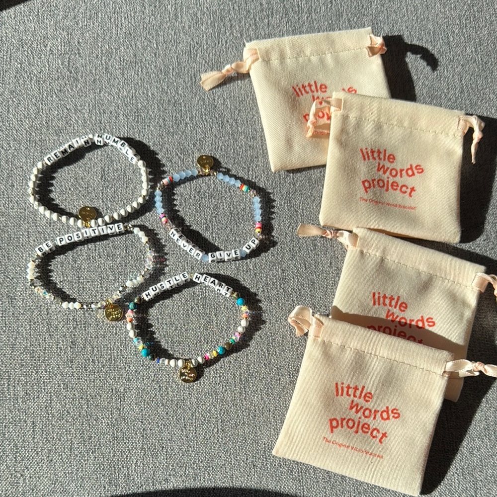 Little Words Project Beaded Bracelets Set